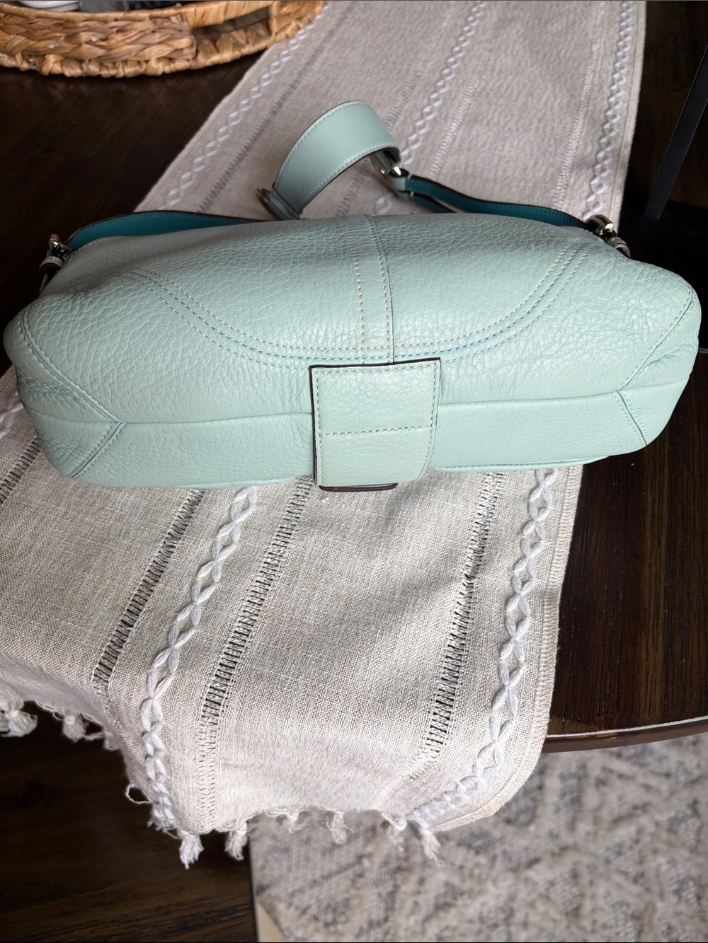 Vintage Coach SoHo HOBO RARE Light Turquoise Tiffany Blue - Picture 3 of 16